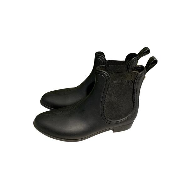 Catherine Malandrino Waterproof Chelsea Flat Ankle Rain Boot Black Size 9.5/40 - Picture 1 of 6